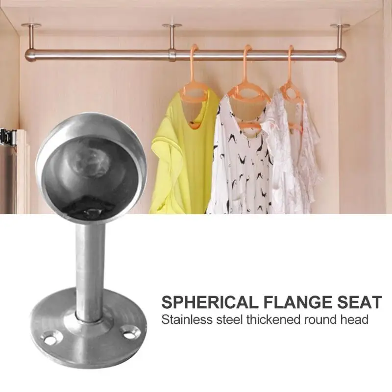 2 шт гардеробная планка седло фланца конец поддержки из нержавеющей стали