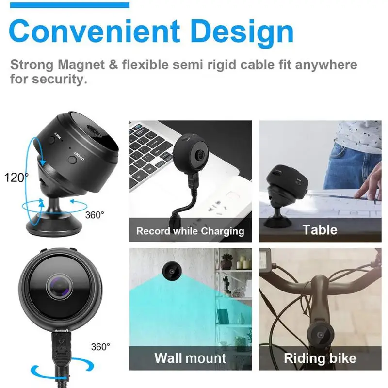 1080P HD IP Mini Camcorders Wireless Wifi Home Security Remote Control Surveillance Night Vision Hidden Mobile Detection Camera |