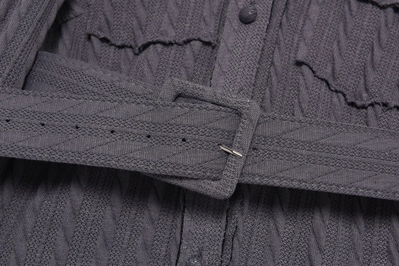 

[EAM] Belt Black Twist Knitting Cardigan Sweater Loose Fit Lapel Long Sleeve Women New Fashion Tide Spring Autumn 2021 1DD4893