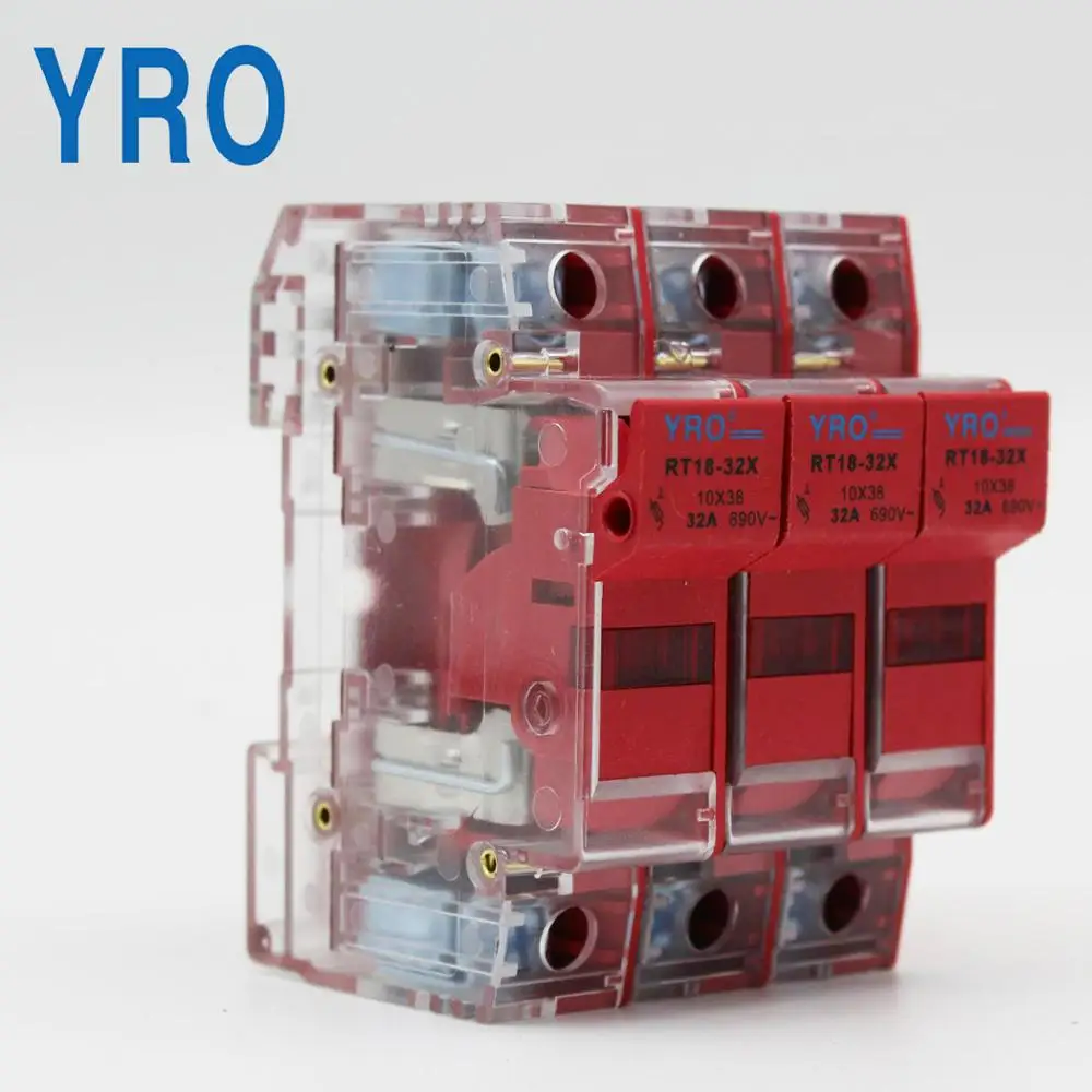 Цветное основание предохранителя 3P переменного тока 1 комплект 690 В с