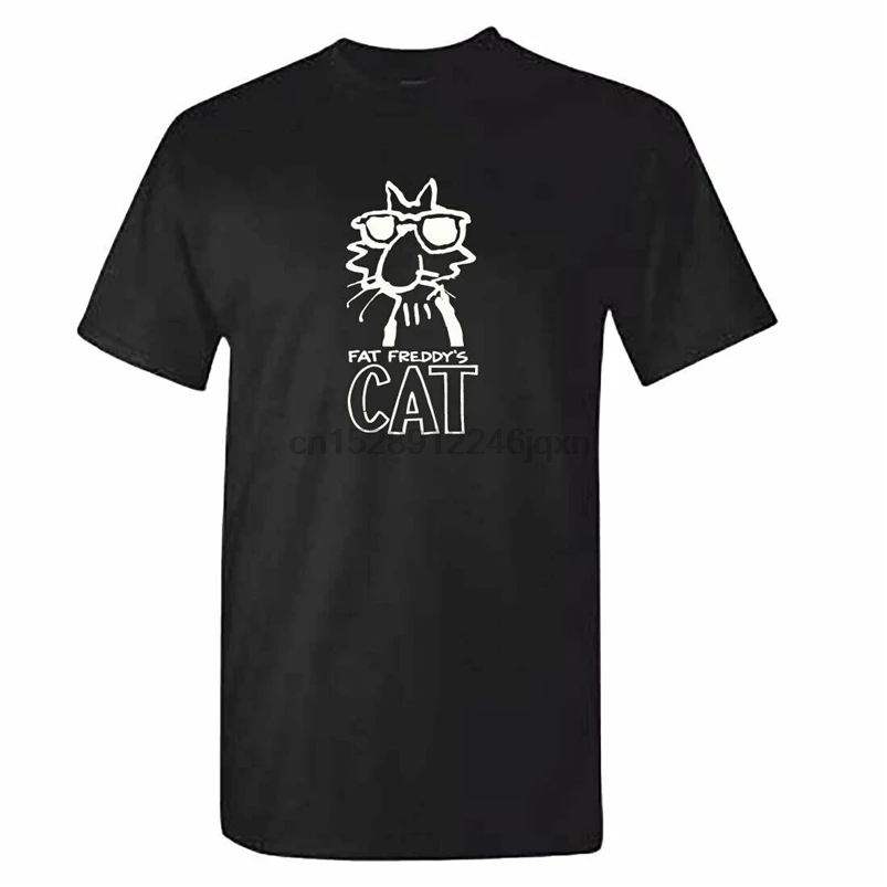 Футболка Fat FreddyS Cat Потрясающая пушистая футболка Freak Brothers Повседневная