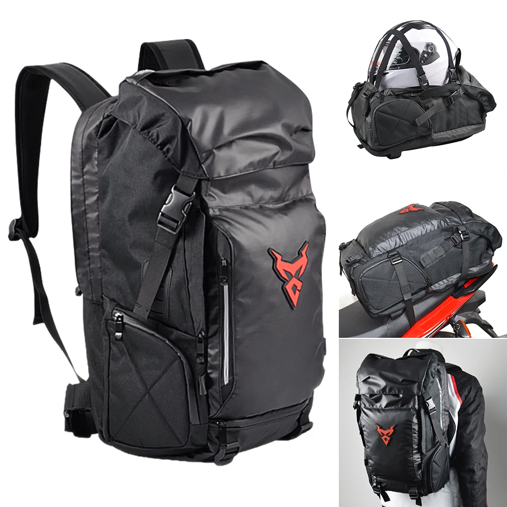 

Waterproof Motorcycle Tail Bag Multi-functional Durable Rear Motorcycle Seat Bag High Capacity Motorcycle Rider bag Backpack