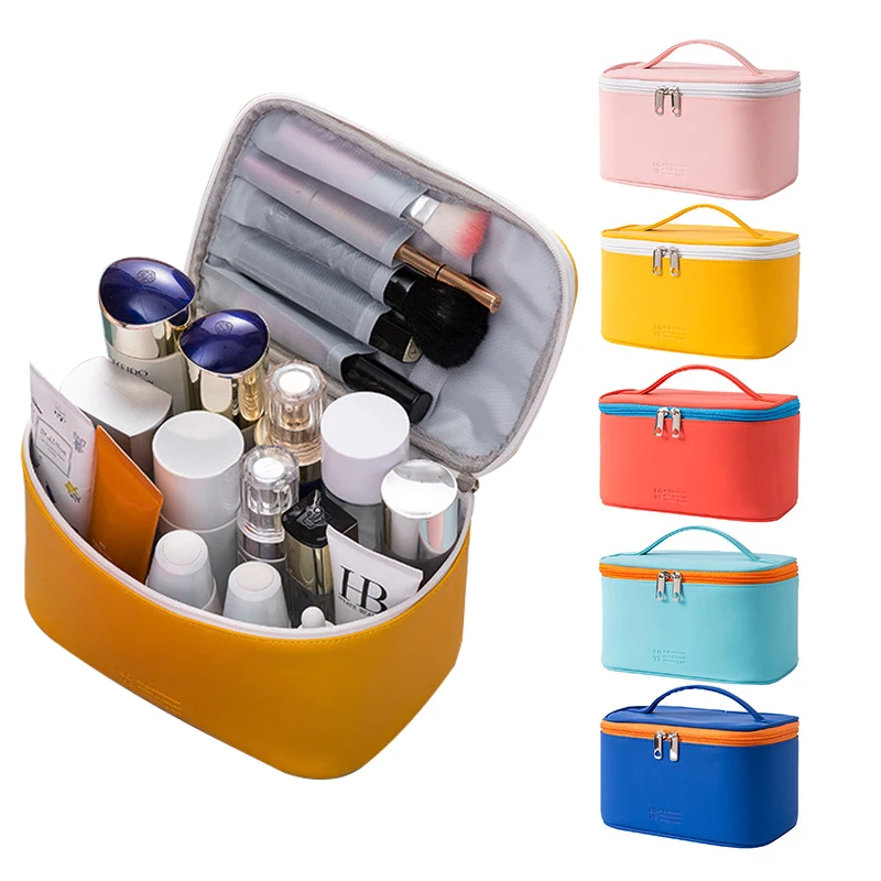 

Zoukane Pu косметический чехол большой емкости портативная коробка для хранения косметичка на заказ для женщин Travle аксессуары Бесплатная доста...