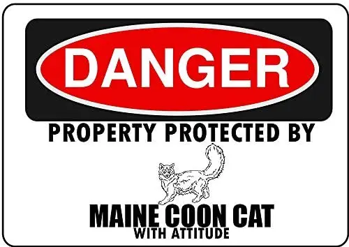 

Crysss Maine Coon Cat Parking Only 12 X 8 Inches Metal Sign