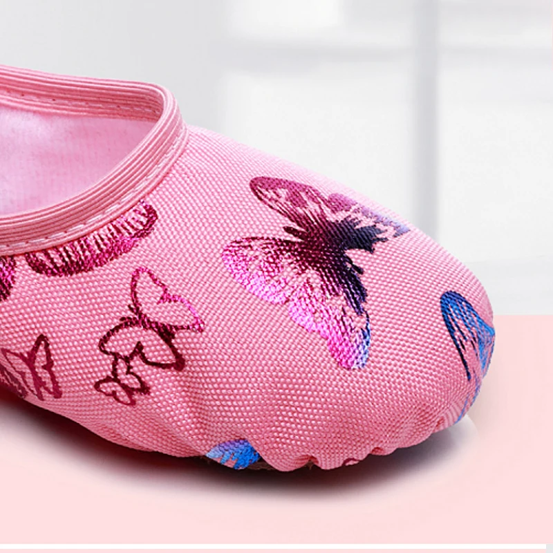 

Hot Canvas Flat Yoga Teacher Gymnastic ballet Dance shoes Children's Ballet For Girls Women dancing