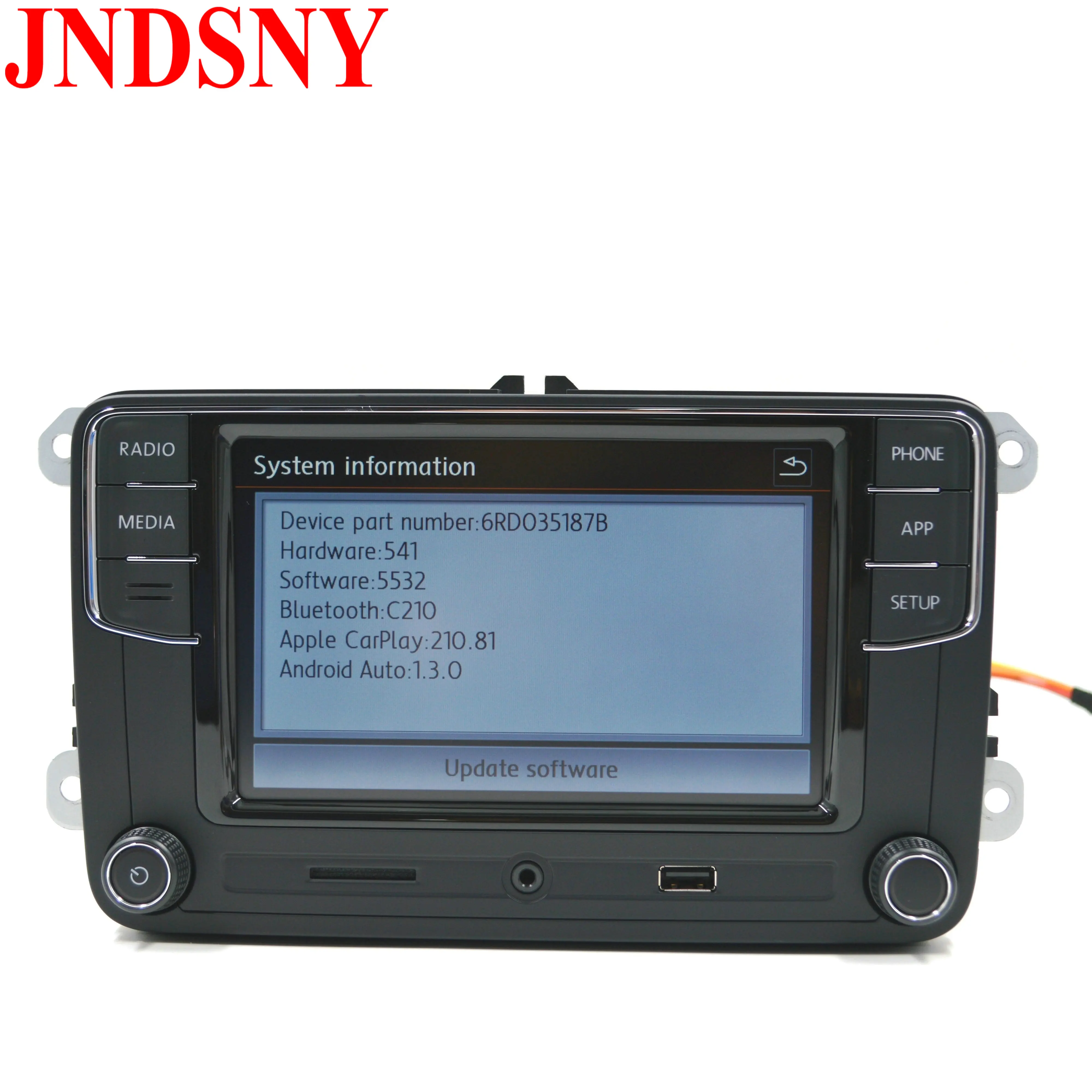JNDSNY Android Авто CarPlay R340G RCD330 Noname RCD330G Plus Автомагнитола для VW Golf 5 6 Jetta CC Tiguan Passat Polo 6RD 035 187B