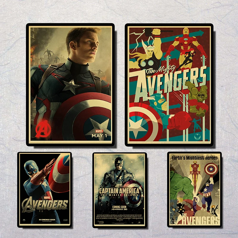 ВИНТАЖНЫЙ ПЛАКАТ Marvel, супергерой, Супермен, Бэтмен, вспышка, Человек-паук, постеры из фильма, табличка, Фреска для гостиной, дома, кофе-бар