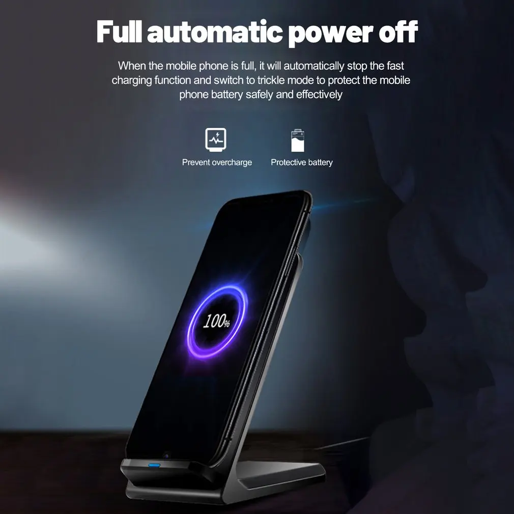 

2021 New Wireless Charger with Cooling Fan Multifunctional Wireless Fast Charging Stand Compatible with Most Mobile Phones