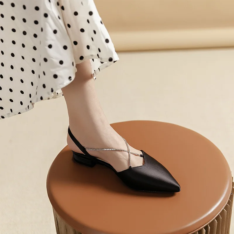 

Summer New Fashion Fairy Style Flat-Bottomed Sandals with Pointed Toe