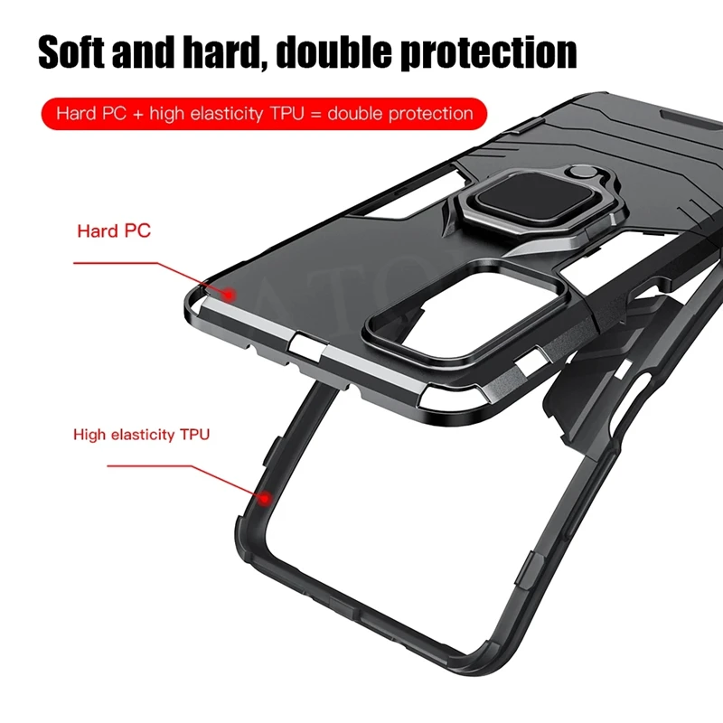 for oppo realme 8 5g case magnetic ring stand holder shockproof tpu bumper armor back cover realme 8 5g phone case realme 8 5g free global shipping