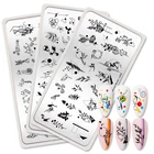 Пластины для стемпинга BORN PRETTY, из нержавеющей стали, с изображением цветов и листьев