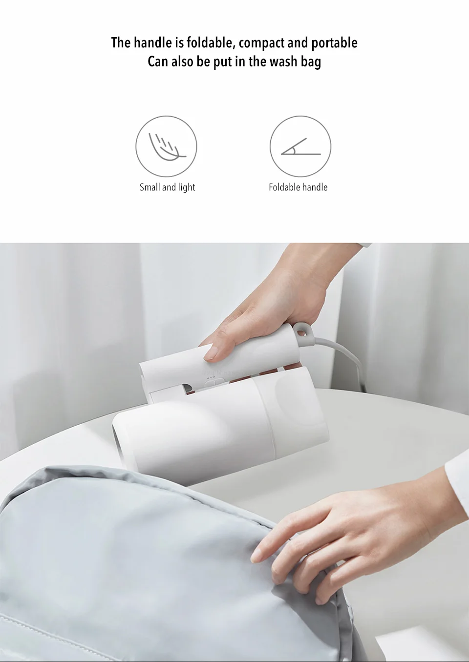 Xiaomi Mijia портативный складной фен с отрицательными ионами не повреждает десять миллионов отрицательных ионов салонного класса
