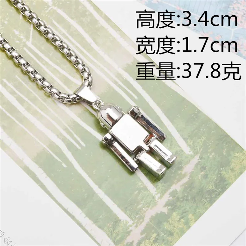 

Creative Robot Necklace Men and Women Cool Hip-hop Punk Astronaut Pendant Necklace Jewelry Decoration Wholesale