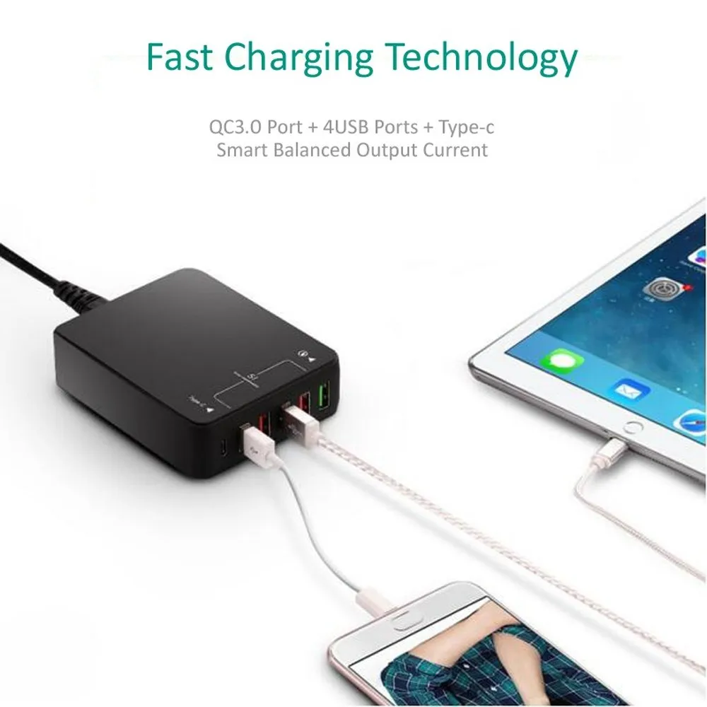 Многократное Зарядное устройство USB для телефона с быстрой зарядкой 3 0 и портом