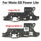10 шт.лот, оригинал для Motorola Moto G8 Power Lite, USB-разъем, зарядная плата, док-порт, гибкий кабель, запасные части