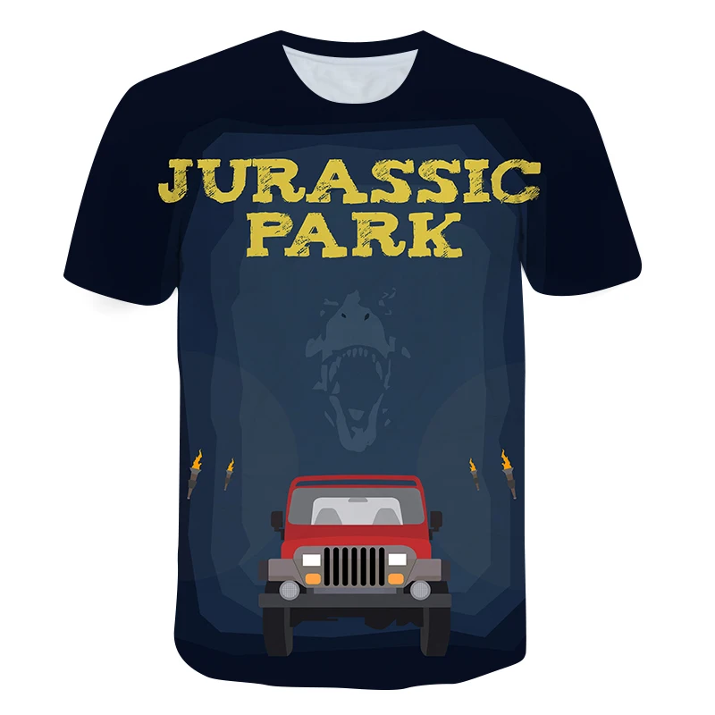 

2021 Jurassic World Fallen Kingdom Cool Dinosaur 3D Print T shirt Boy Girl Hiphop Tee Fashion Tshirt Boy Color Clothes Drop ship