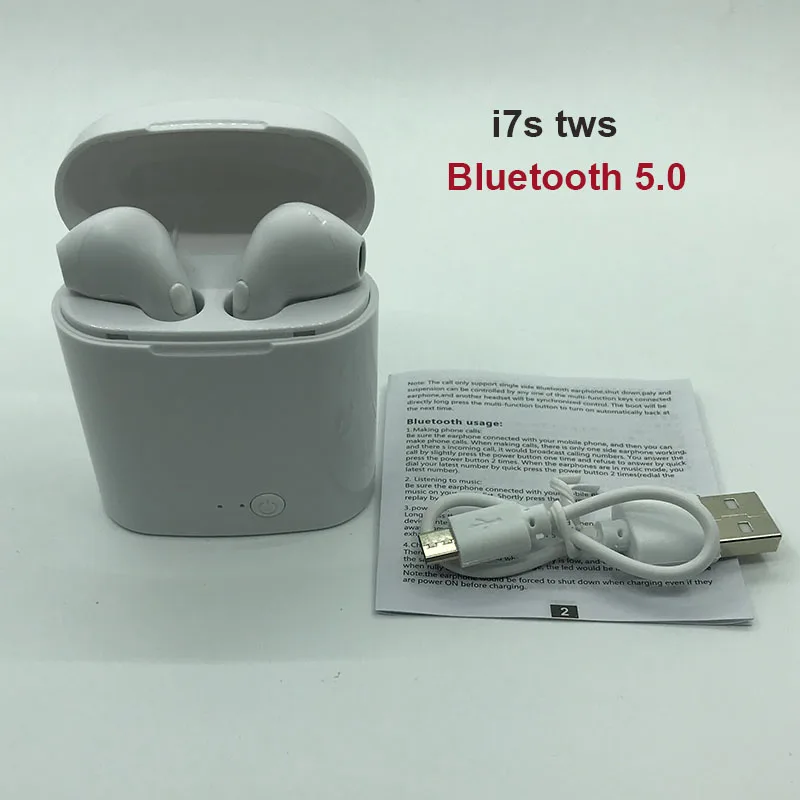 i7s white I20 TWS Беспроводной наушники Bluetooth 5,0 гарнитура i14 i11 i7s TWS 6D бас Беспроводной наушники pk i10 TWS i30 i12 i80 TWS i100 - Цвет: i7s white