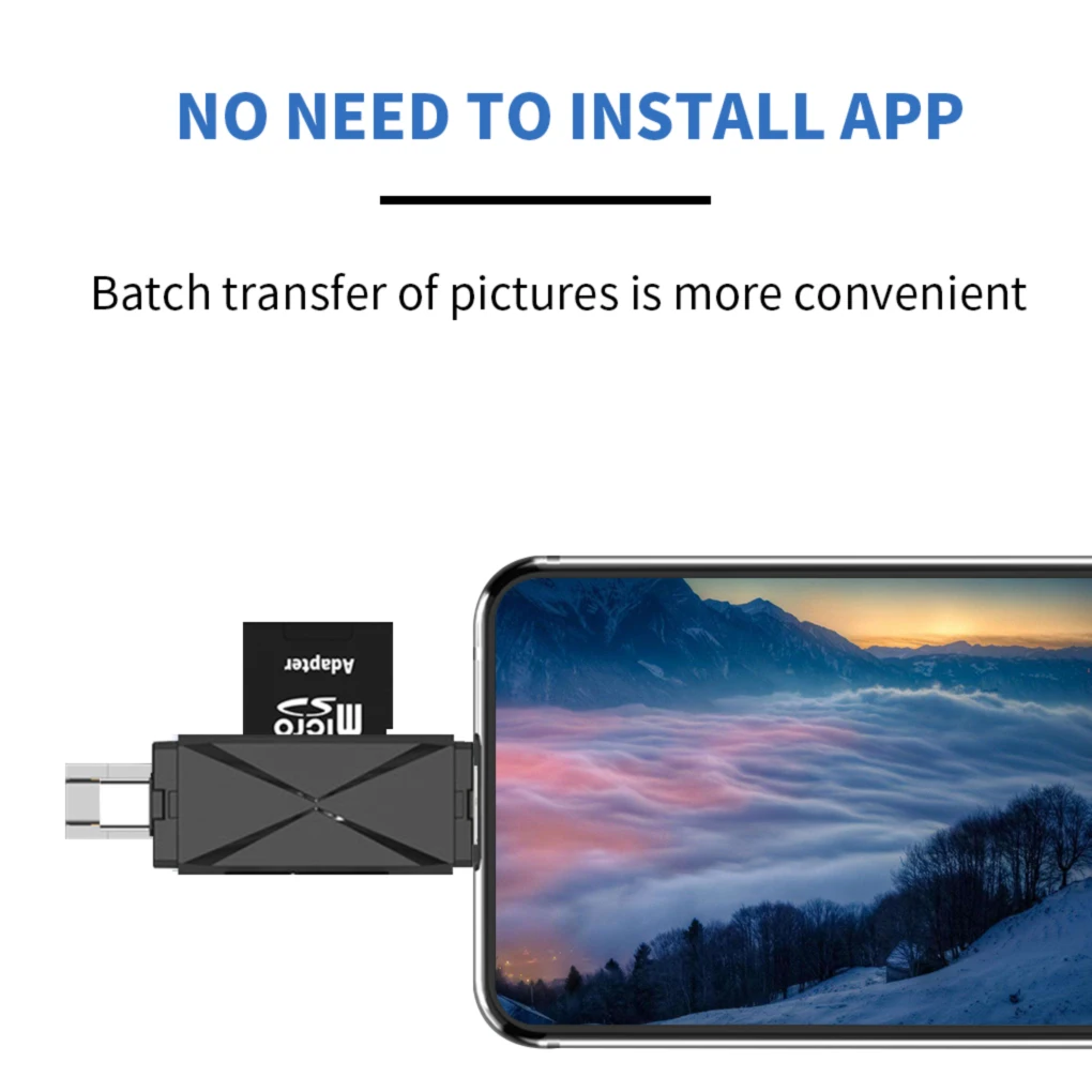 Телефон SD Card Reader USB 2 0 быстрая передача данных Тип c адаптер для чтения карт OTG