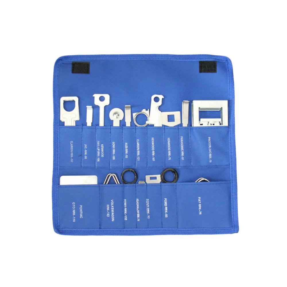 

38 PCS/Set Car Radio Player Removal Tool Set for Audi Mercedes Citroen (Blue)