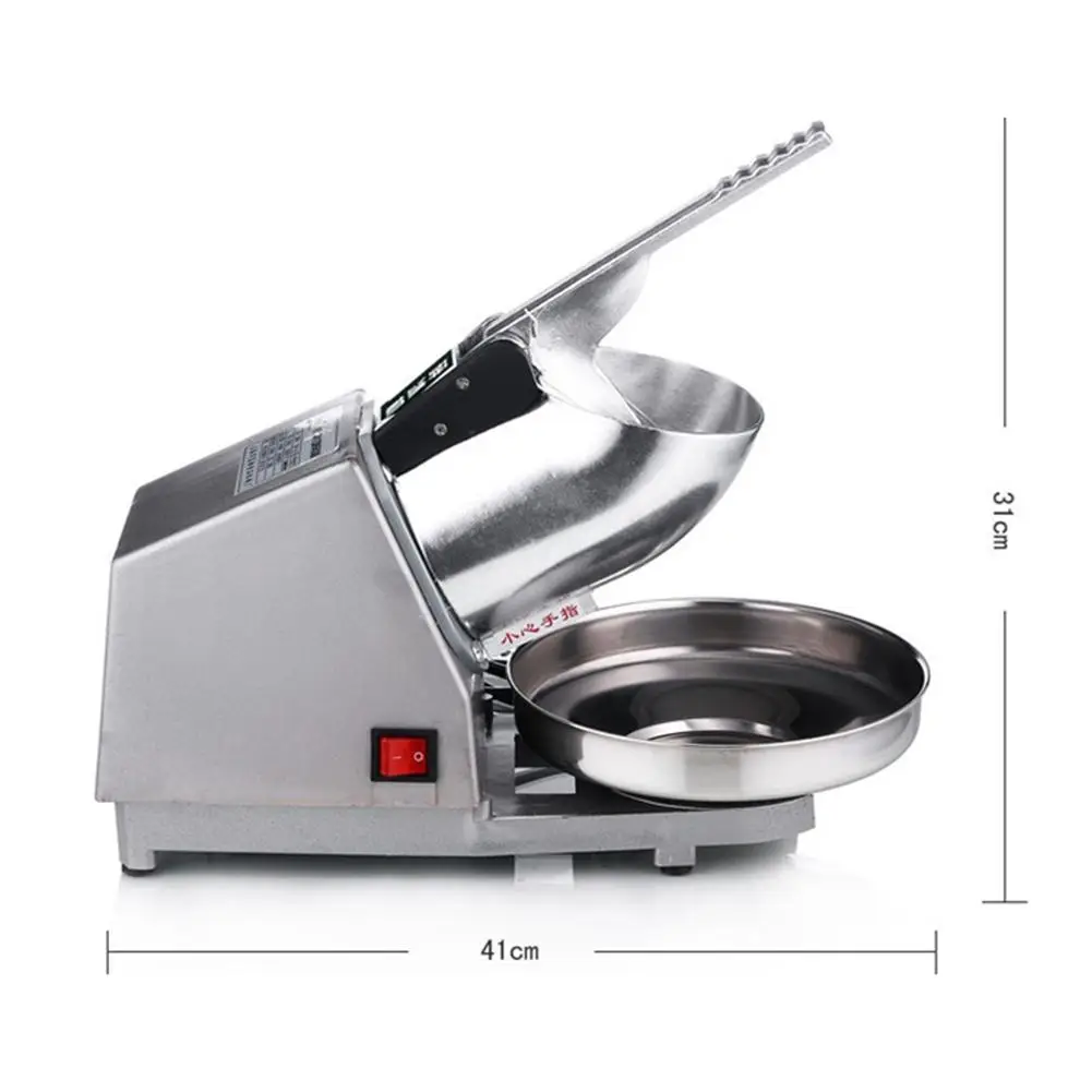 

Electric Ice Crusher 380W Ice Shaver Machine 220.5lbs/hr Stainless Steel Shaving Blades Shaver For Home And Commercial Use