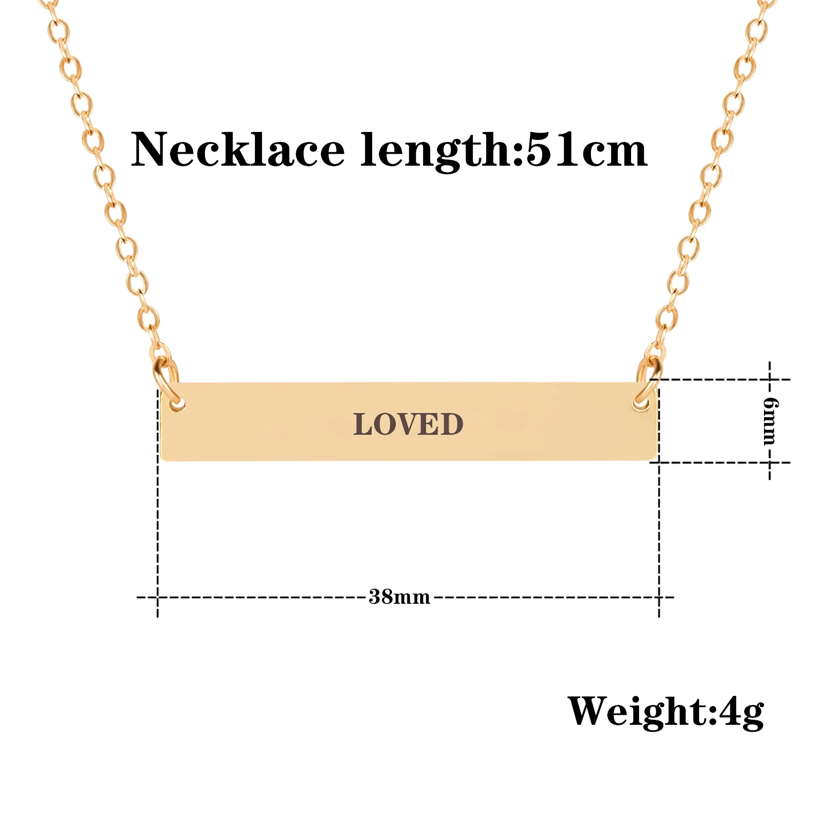 GO свой собственный путь Мода Письмо Резные горизонтальные ожерелье кулон