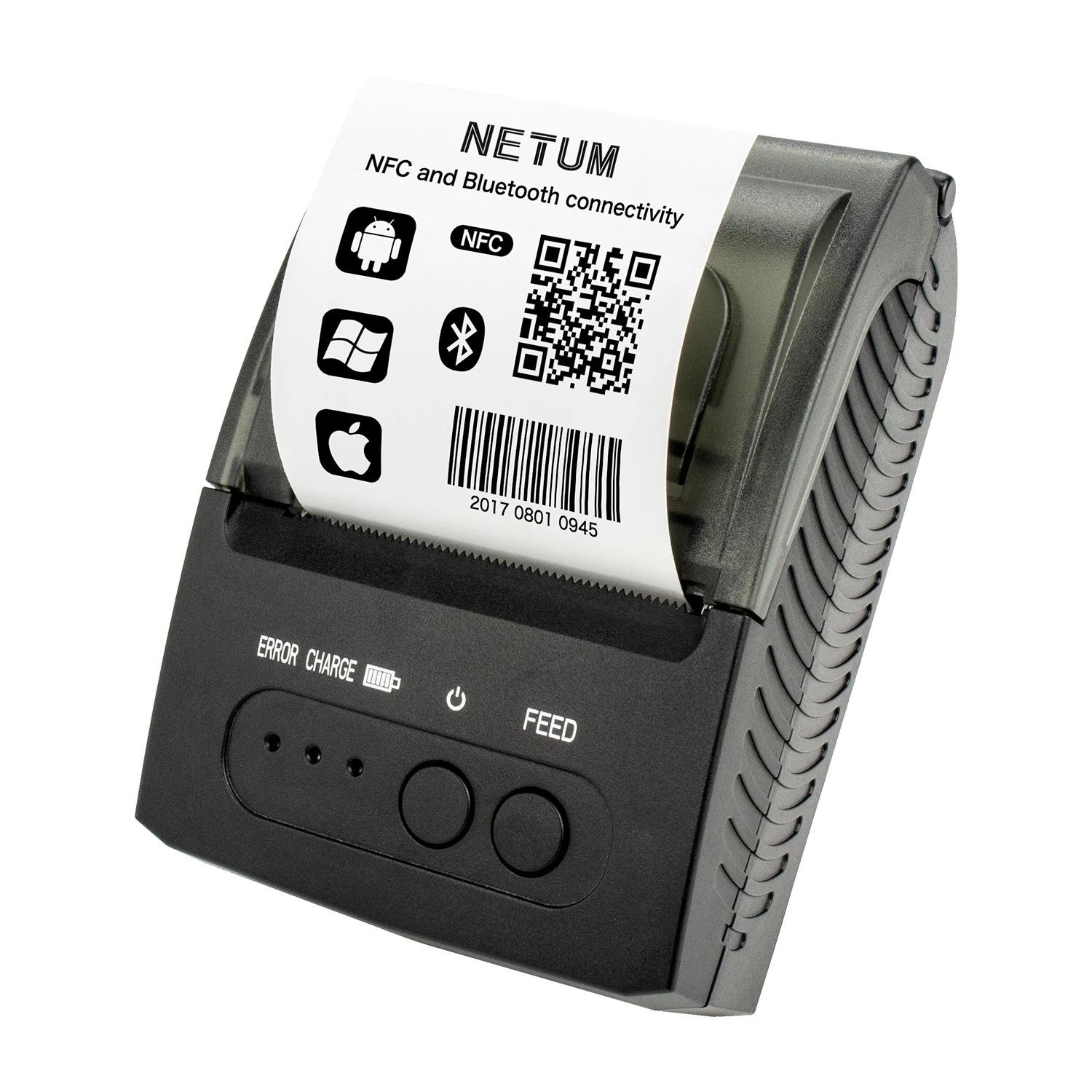 

NETUM Portable 58mm Bluetooth Thermal Receipt Printer Cpmpatible with Android/Windows--NT-1809