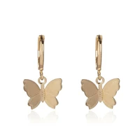 long tassel butterfly drop earrings silver color 2020 fashion hanging women earrings summer jewelry girls gifts drop shipping