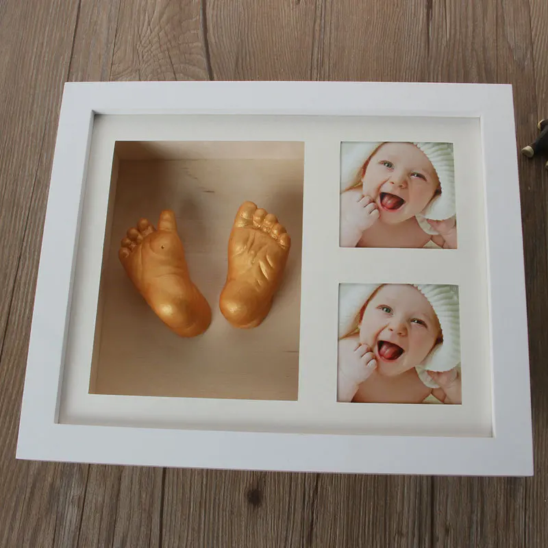 3D детская ручная форма нога печать фоторамка DIY штукатурка литье комплект стерео клон отпечаток руки Мемориал растут запись сувенир