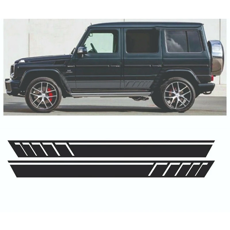 

Car Side Sticker Stripe Sticker With Gloss Black Outside Exterior Door Handle Protector Cover Trim