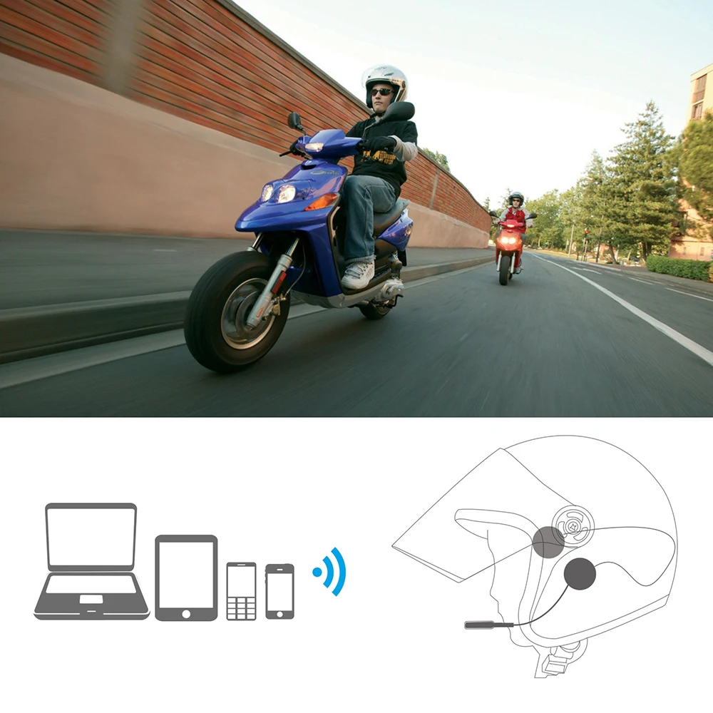 AOSHIKE беспроводной стерео ультра-тонкий мотоциклетный шлем гарнитура Bluetooth
