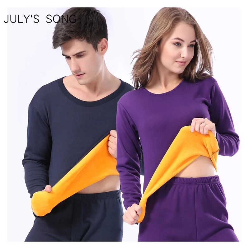 Зимнее бархатное толстое термобелье для мужчин и женщин зимняя теплая