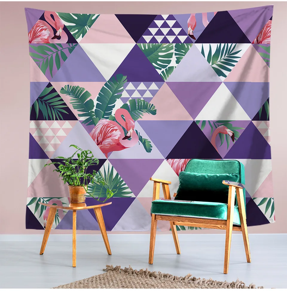 Скандинавский гобелен с фламинго настенные гобелены птицами домашний декор