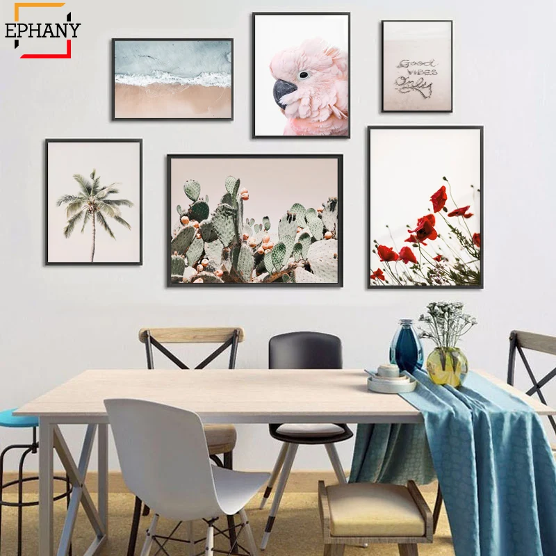 Постер на холсте с изображением береговой океана скандинавский художественный