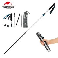 naturehike trekking poles nordic aluminum alloy ultralight collapsible trekking stick hiking pole foldable travel walking sticks