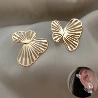 dual use hollow butterfly stud earrings for women ethnic exquisite 925 silver plate earrings new korean fashion unusual jewelry