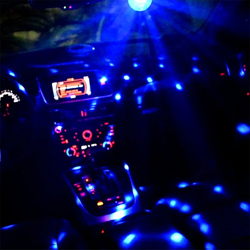 Racbox USB атмосферный свет Автомобильный интерьер RGB красочный музыкальный звук