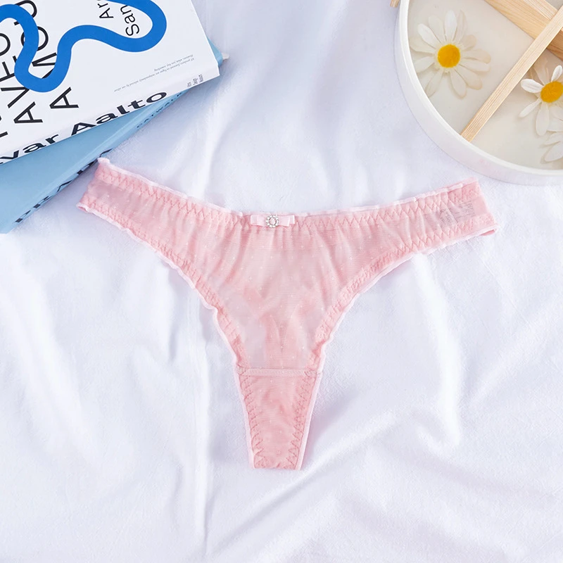 

Onekalo Elegant Sexy Transparent Underwear Women Lace Thongs Hollow Out Female See Through Panties Hot G-string Lingeries T Back