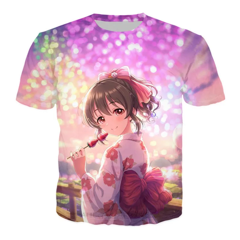 Японская летняя Фестивальная футболка Kawaii Kimono для девочек забавные хипстерские