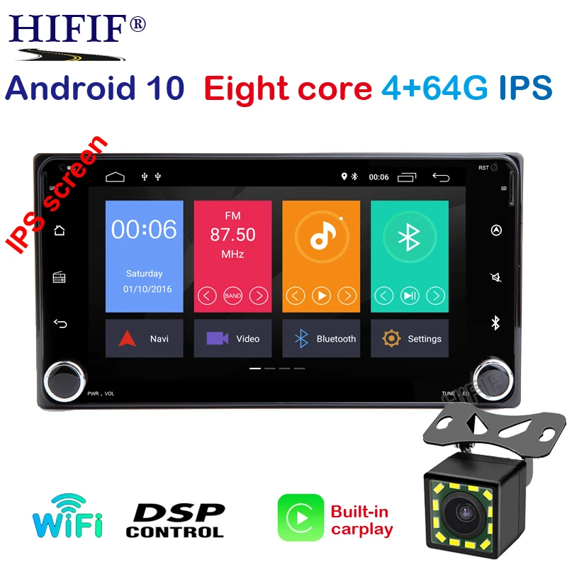 Автомагнитола 2 din Android 10 GPS для Toyota Terios Old Corolla Camry Prado RAV4 универсальное радио Wi Fi