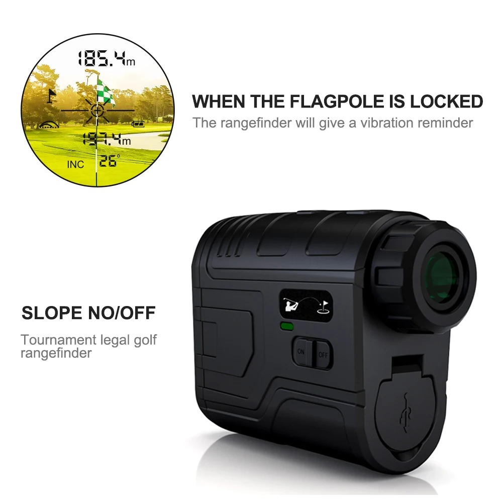 Дальномер для гольфа Bosean лазерный измеритель расстояния с отверстием и флагами |