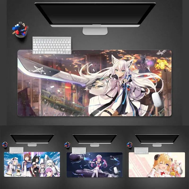 

Hololive anime cute girl Keyboards Mat Rubber Gaming mousepad Desk Mat Gamer Lage Mouse Mat pad X XL Non-slip Laptop Cushion