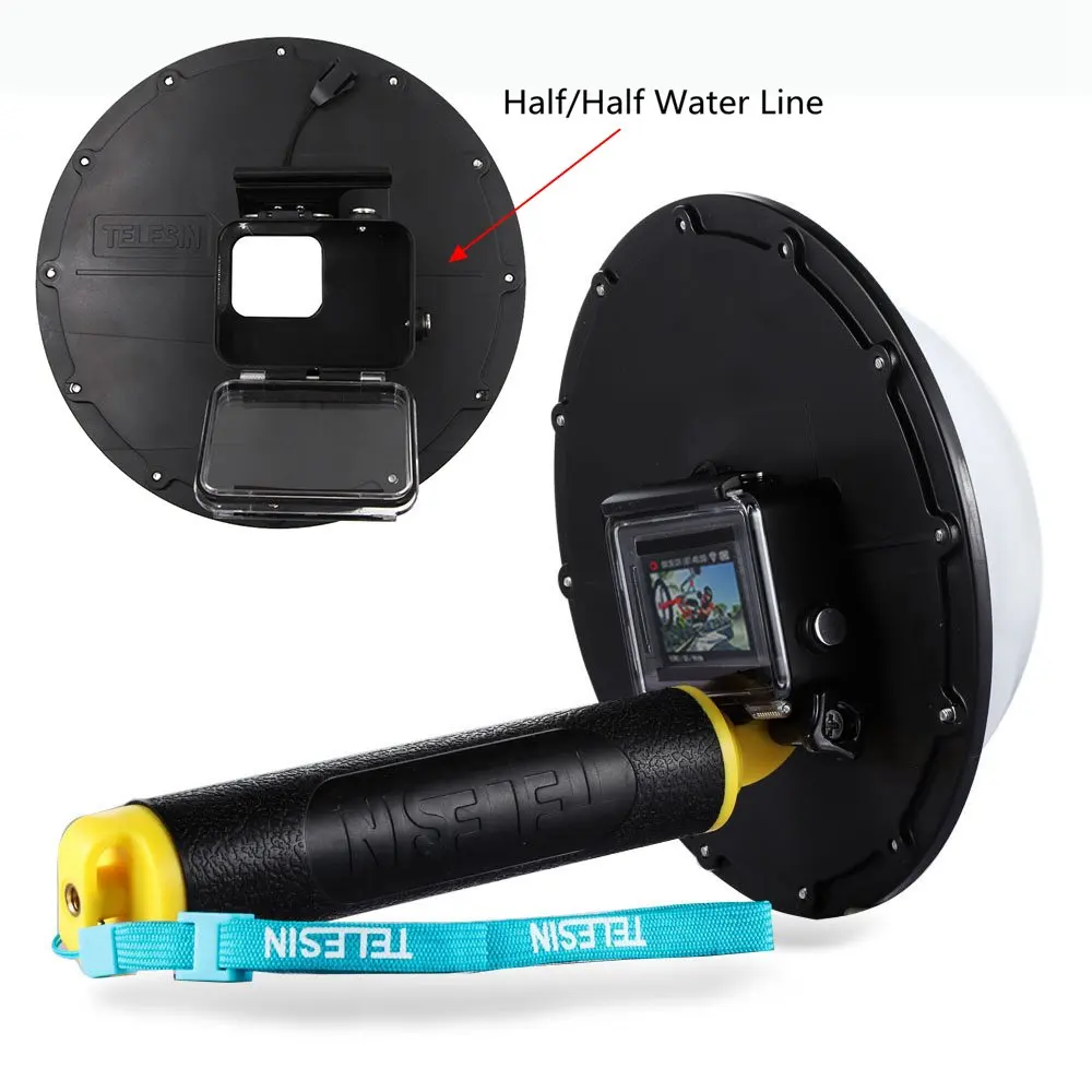 TELESIN 6 ''купол порт 30 м водонепроницаемый чехол Корпус для GoPro Hero 5 Black 7 триггер