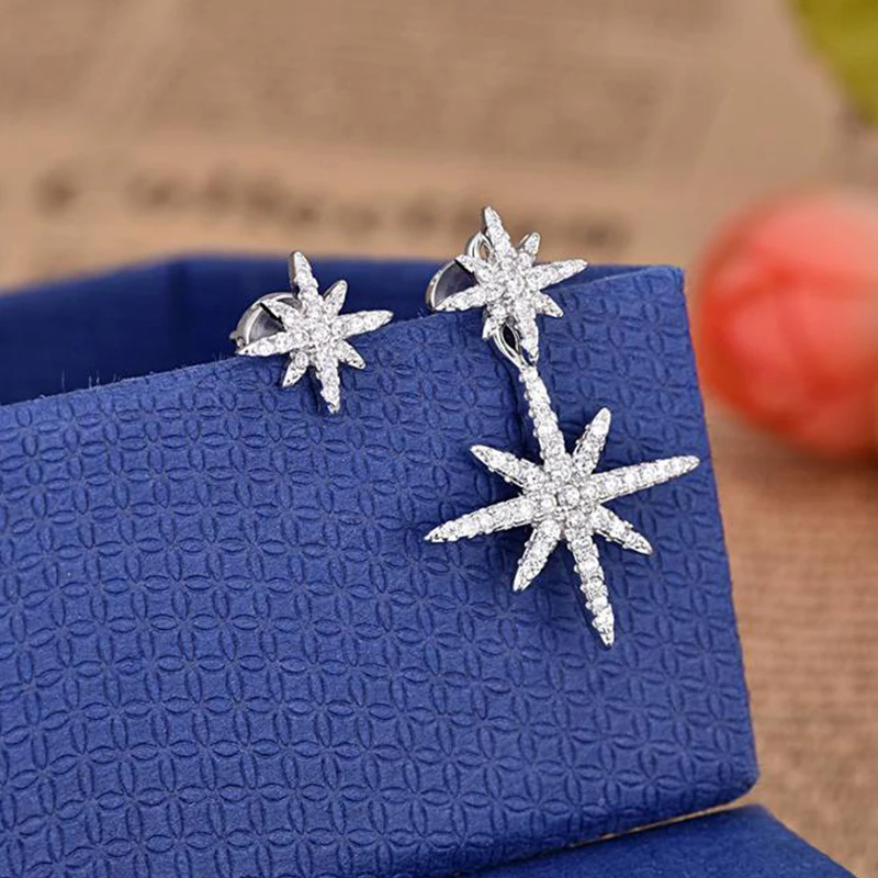 

Classic Sparkle Zircon Meteor korean Earrings for Women European Fashion Original Jewelry