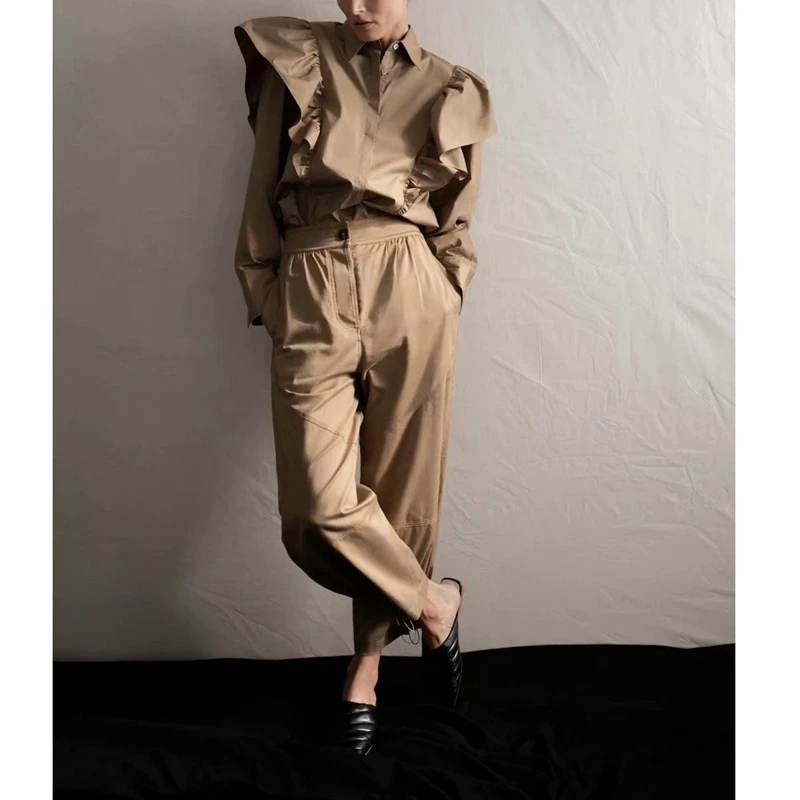 Женская рубашка с отложным воротником PUWD новинка 2019| |