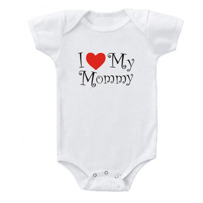 I Love My Mommy Детские комбинезоны с надписью «I Love My Big Sister», одежда для маленьких мальчиков и девочек хлопковые комбинезоны одежда для новорожденных от 0 до 24 месяцев - Цвет: I Love My Mommy