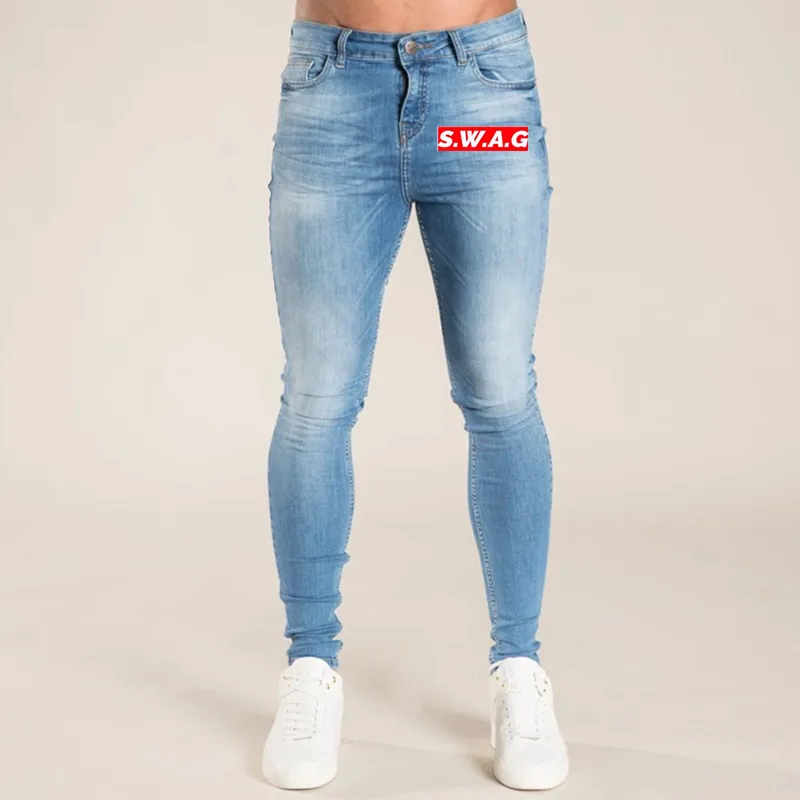 3 вида стилей мужские эластичные рваные обтягивающие байкерские джинсы с