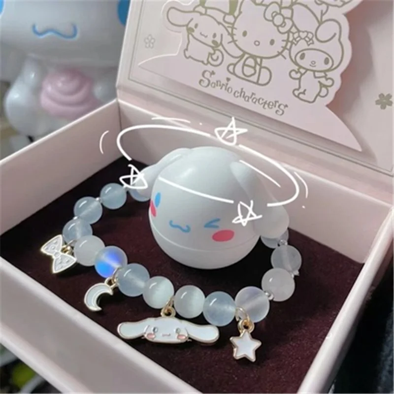

Sanrio Cinnamorol Crystal Bracelet Girls Ins Small Design Sense Good Luck Bracelet Birthday Gift Star Moon Candy Decoration