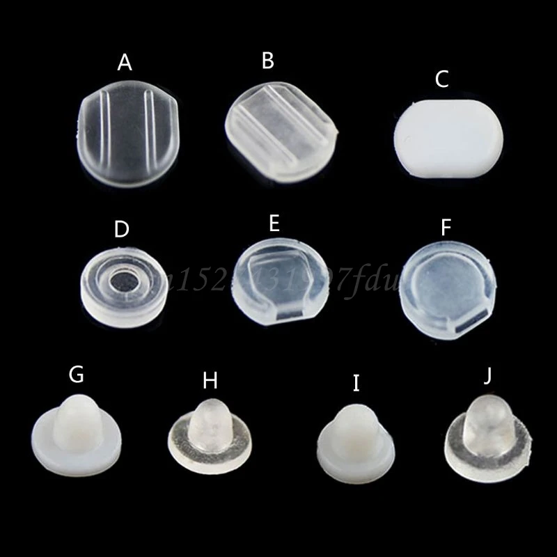 

100Pcs Clear Earring Pads Silicone Comfort Earring Cushions for Clips on Earring
