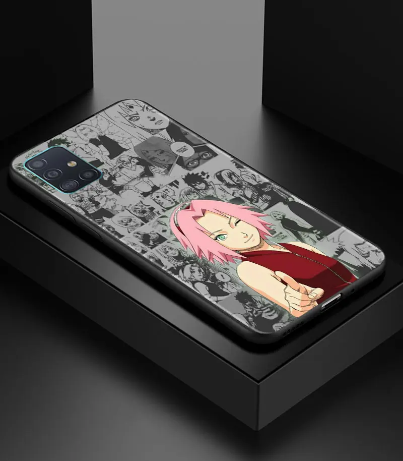 

Anime Cool Naruto akatsuki Phone Case for Samsung Galaxy A51 A71 A21s A50 A31 A10 A20e A30 A41 A70 A40 A11 A20s Black Cover