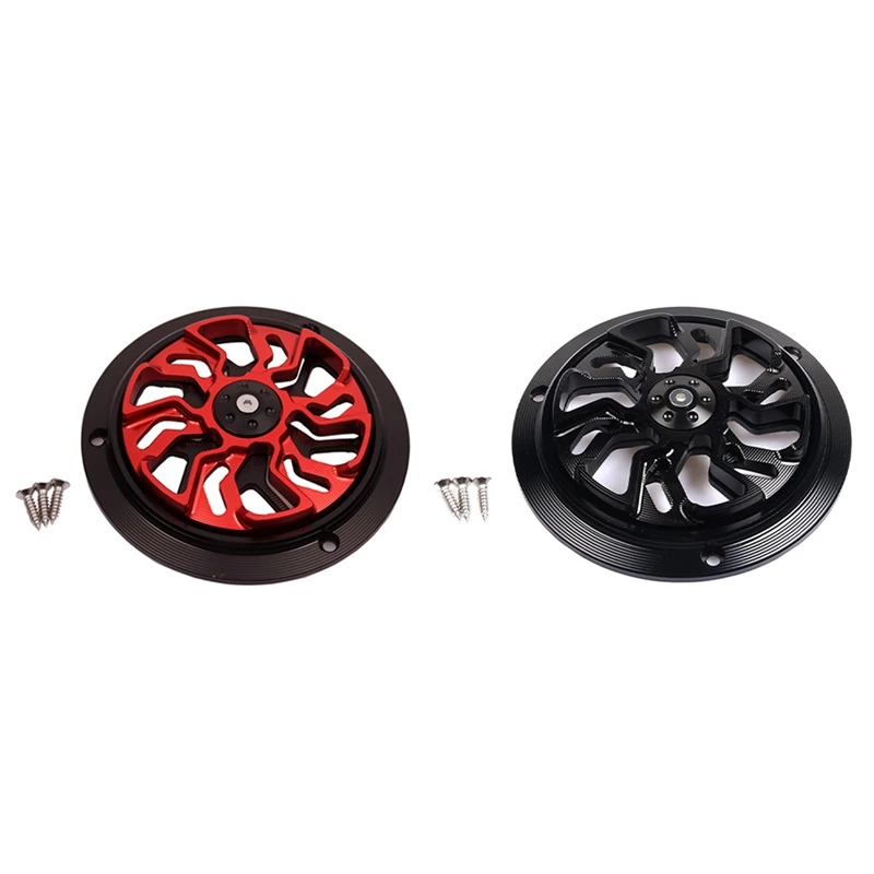 

2Pcs Motorcycle Engine Cover Fan Protector Radiator Guard For Vespa Sprint 150 Primavera 150 2013-2020,(Red) & (Black)